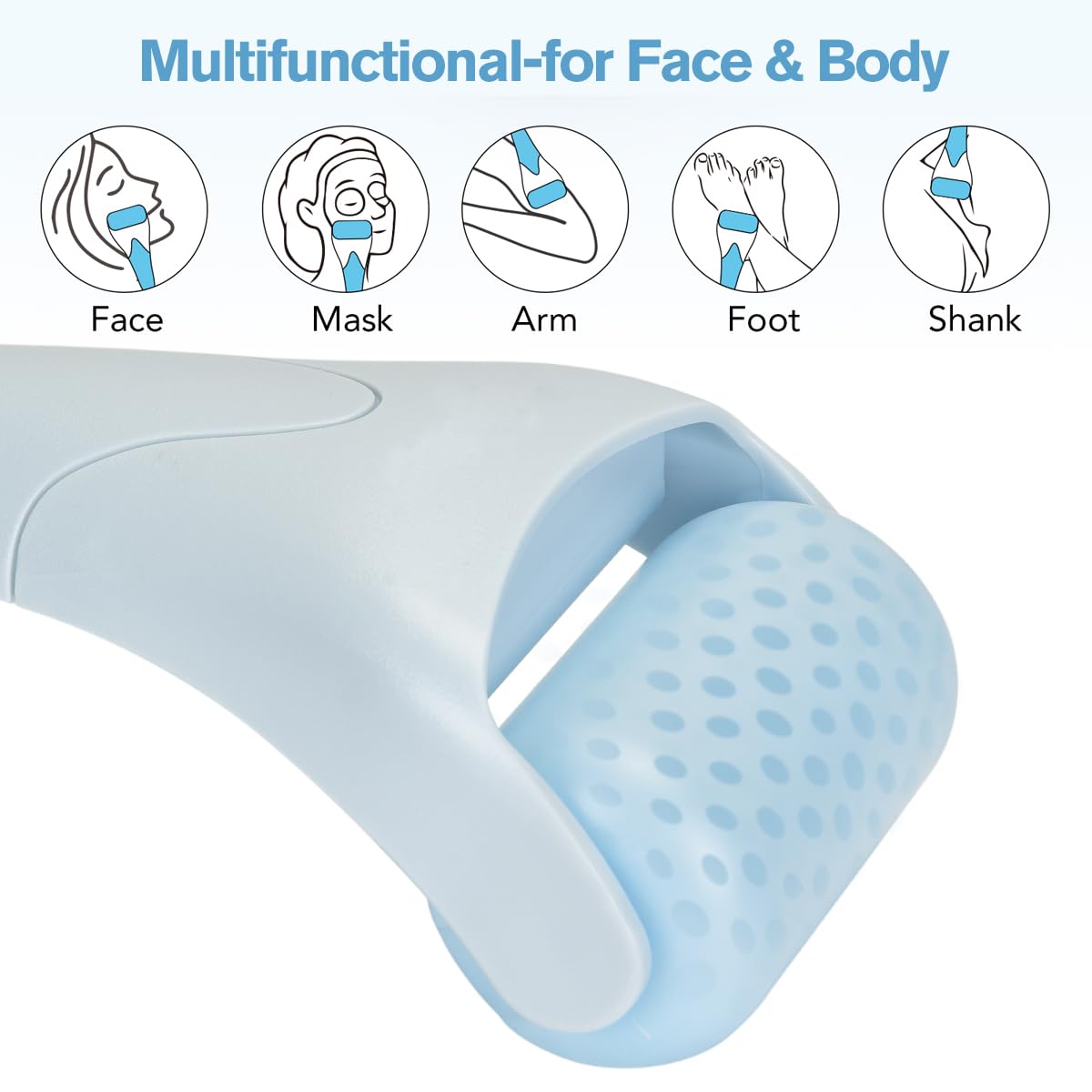 Fronnor Ice Roller for Face,Eyes,Facial Massager Tool,Soothing Skin Care Tool,Cooling Skincare Device for Puffiness,At-Home Spa Gift for Women