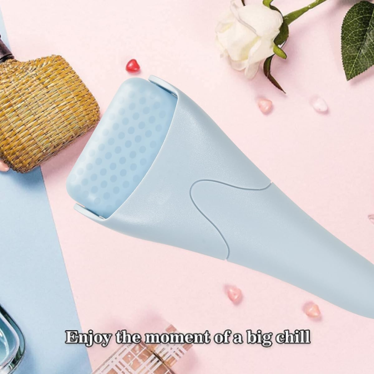 Fronnor Ice Roller for Face,Eyes,Facial Massager Tool,Soothing Skin Care Tool,Cooling Skincare Device for Puffiness,At-Home Spa Gift for Women