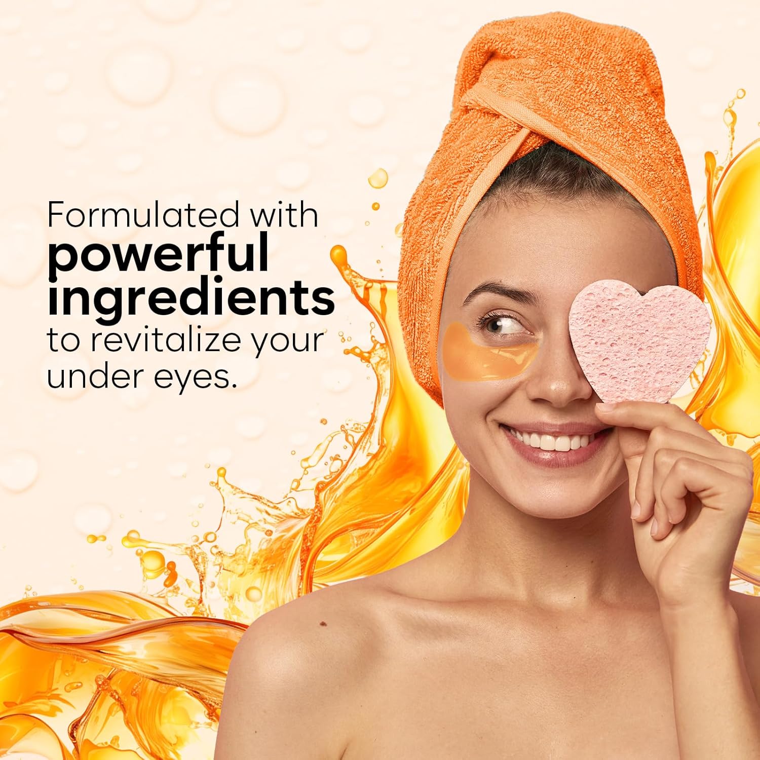 AURAE Vitamin C & Caffeine Under Eye Patches (30 Pairs), Under Eye Mask for Puffy Eyes, Appearance of Dark Circles, Smoothing & Hydration, Self Care & Skincare Gifts for Women, Patch Yeux